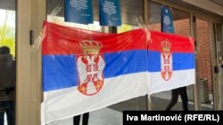 Blokiran ulaz u zgradu Filozofskog fakulteta u Beogradu, 29. mart 2024.