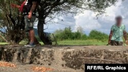 „მეთევზეები“ სოფელ ტყაიაში, მდინარე ენგურთან.