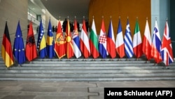 Zastave tokom samita Zapadnog Balkana u okviru Berlinskog procesa, 3. novembar 2022.