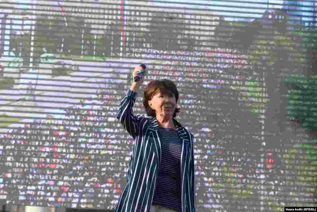 Na skupu je govorila i poznata glumica Seka Sabljić, Beograd, 9. jun 2023.