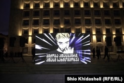 ლაზარეს მხარდამჭერი აქცია საქართველოს მთავრობის ადმინისტრაციასთან. 1 აპრილი, 2024 წელი