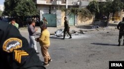 یکی از قطعاتی که روز دوشنبه در شهر گرگان سقوط کرده است