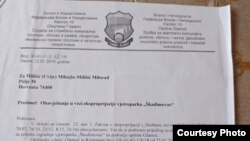 Obavještenje o eksproprijaciji zemljišta za vjetropark.