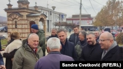 Kandidati za poslanike ispred liste Srbija protiv nasilja u Gračanici, 4. decembra 2023.