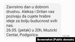 SMS poruke koje se šalju građanima.