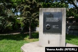 Spomenik posvećen žrtvama u logoru Sajmište.