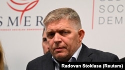 Robert Fico na pres-konferenciji u Bratislavi, Slovačka, 1. oktobra 2023.