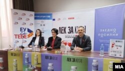 Прес-конференција на Платформата за ХИВ, Скопје, 1.12.2023.