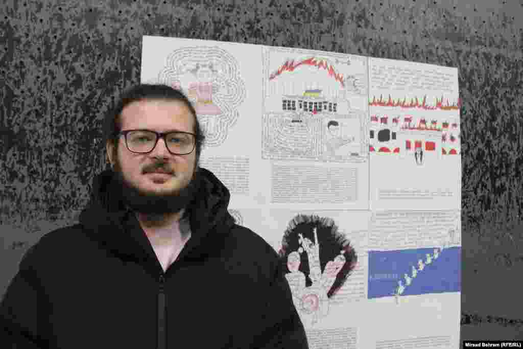 "Ovom izložbom pokušavamo omogućiti umjetnicama, koje su već ilustrirale priče običnih ljudi iz okupiranih područja, jer mislimo da je to način da se probudi empatija“, izjavio je za RSE o motivima za organizaciju izložbe Boris Filipić, programski koordinator OKC Abrašević.