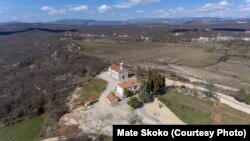 Pogled na selo Rasno koje pripada Širokom Brijegu. 6. mart 2024.