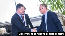 Miroslav Lajčak i Besnik Bisljimi u Prištini, Kosovo, 5. marta 2024.