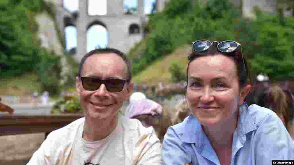 Алсу со своим мужем Павлом Буториным, директором телеканала "Настоящее время" 