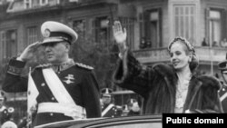 ხუან და ევა პერონები, პერონის მეორე ინაუგურაციისას, 1952 წლის 4 ივნისი