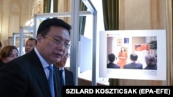 Fu Hua, prvi čovek agencije Sinhua, u Budimpešti, Mađarska, 2. maja 2024.