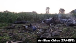 Ostaci aviona Antonov An-12 u mestu Antifilipi, Kavala, severna Grčka, 17. jul 2022.