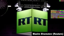 U.S. authorities said Russia's RT News network developed a "bot farm," which was used to spread disinformation. (file photo)