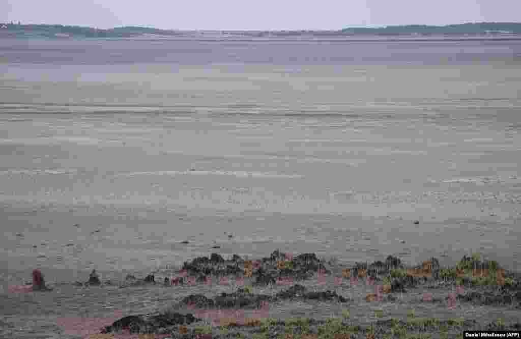 Korito jezera Amara u jugoistočnoj Rumunjskoj 27. srpnja. Više od 200 gradova i sela u Rumunjskoj ograničilo je potrošnju vode u pokušaju da preguraju ljeto.