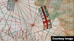 რუკა ისტორიული დროშის გამოსახულებით