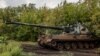 Një tank në Donbas. 