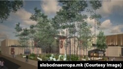 Slika iz poslovnog plana kako bi izgledao Stone Bridge Studios (Studija kamenog mosta), kako će se zvati filmski studio koji će po najavi američkog glumca Džona Makoviča biti otvoren u glavnom gradu Severne Makedonije.