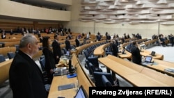 Osnovni razlog duplanja funkcija je što nije definiran rok za formiranje izvršne vlasti nakon provođenja izbora (na fotografiji: konstituirajuća sjednica Zastupničkog doma Parlamenta BiH, Sarajevo, 1. decembar 2022.)