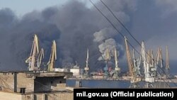 ხანძრი ბერდიანსკის პორტში, 24 მარტი