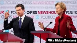 Senatorica Elizabeth Warren i gradonačelnik South Benda Pete Buttigieg 