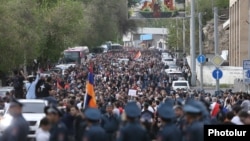 საპროტესტო აქცია ერევანში. 4 მაისი, 2022 წელი