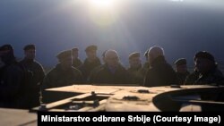 Ministar odbrane Srbije Miloš Vučević sa vojskom u Raški na jugu Srbije, 26. decembra 2022.