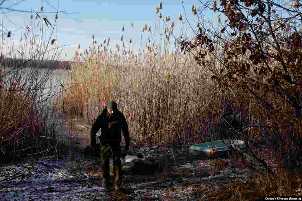 28-річний військовослужбовець 43-ї окремої артилерійської бригади Роман «Линька» неподалік від Соледара, 11 січня 2023 року