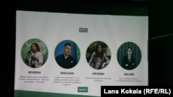 პოლიტიკური პარტია "მწვანეების" გუნდი. პარტიის ყრილობაზე "მწვანეების" აღმასრულებელი კომიტეტის წვრებად: 27 წლის თამარ ჯაყელი, 33 წლის თორნიკე კუსიანი და 35 წლის ნინო გოგოჭური აირჩიეს.