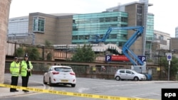 Поліція біля арени в Манчестері, де стався вибух, 23 травня 2017 року