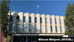 Stari dom Jugoslovenske narodne armije (JNA), u kojem se održavaju sjednice Narodne skupštine Republike Srpske, nalazi se na spisku državne imovine BiH, Banja Luka, april 2022.