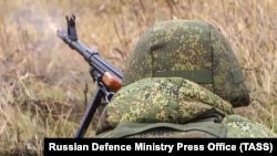 Российский солдат на территории Украины