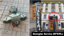 პუშკინის "დამხობილი" ძეგლი კიევში, 2022 წელი