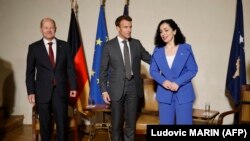 Šolc, Makron i Osmani u Pragu, 6. septembra 2022.