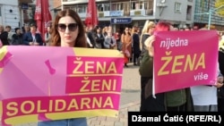Protest protiv femicida u Bihaću, 14. oktobar 2022.