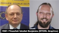 Istoričar i bh. diplomata Slobodan Šoja (lijevo) i profesor na Filozofskom fakultetu u Banjoj Luci Oleg Soldat (desno)