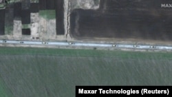 დონბასისკენ მიმავალი რუსეთის სამხედრო კოლონა. 8 აპრილი, 2022 წ.