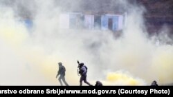 Detalj sa zajedničke vežbe jedinica Srbije i SAD (26. novembar 2021)