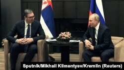 Isporuka gasa bila je glavna tema i Vučićeve posete Rusiji 25. novembra 2021. (Foto: Presednik Srbije Aleksandar Vučić i ruski predsednik Vladimir Putin 25. novembra 2021. u Sočiju)
