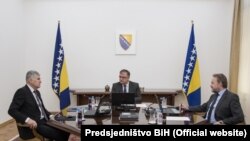 Članovi Predsjedništva BiH, Dragan Čović, Malden Ivanić i Bakir Izetbegović