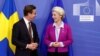 Prmeijer Švedske Ulf Kristersson sa predsjednicom Evropske komisije Ursulom von der Leyen u Briselu, oktobar 2022.