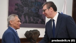 Ruski ambasador Aleksandar Bocan Harčenko i predsednik Srbije Aleksandar Vučić, 24. oktobar 2022.