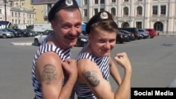 Командир разведотделения "ЧВК Вагнера" Игорь Степанов (слева) и его сын Владислав