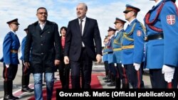 Potpredsednik Vlade Srbije i ministar poljoprivrede Branislav Nedimović sa preemijerom Crne Gore Zdravkom Krivokapićem u Beogradu, novembar 2021.