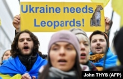 უკრაინის მხარდამჭერი მიტინგი ბრიუსელში, 2023 წ. 23 იანვარი