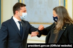 ვოლოდიმირ ზელენსკი და ვიქტორია ნულანდი, 2021 წ, კიევი