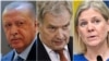 Turski predsjednik Recep Tayyip Erdogan, predsjednik Finske Sauli Niinisto i premijerka Švedske Magdalena Andersson