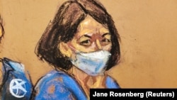 تصویری از گیزلین مکسول در دادگاه روز سهشنبه